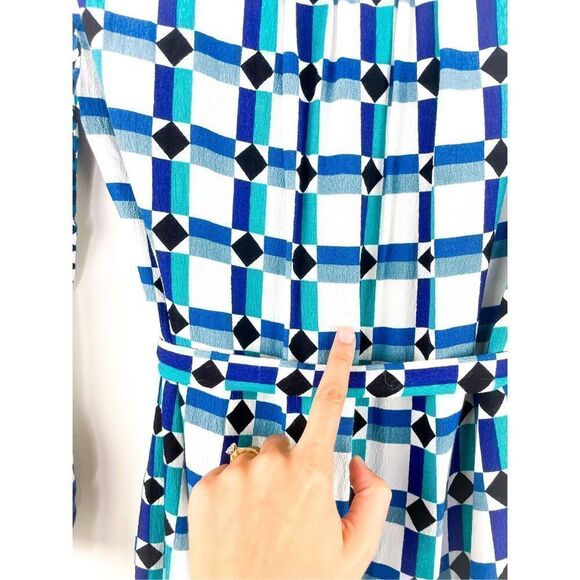 Anthropologie Maeve Button Down Geometric Print Dress Size 4 - Picture 12 of 13